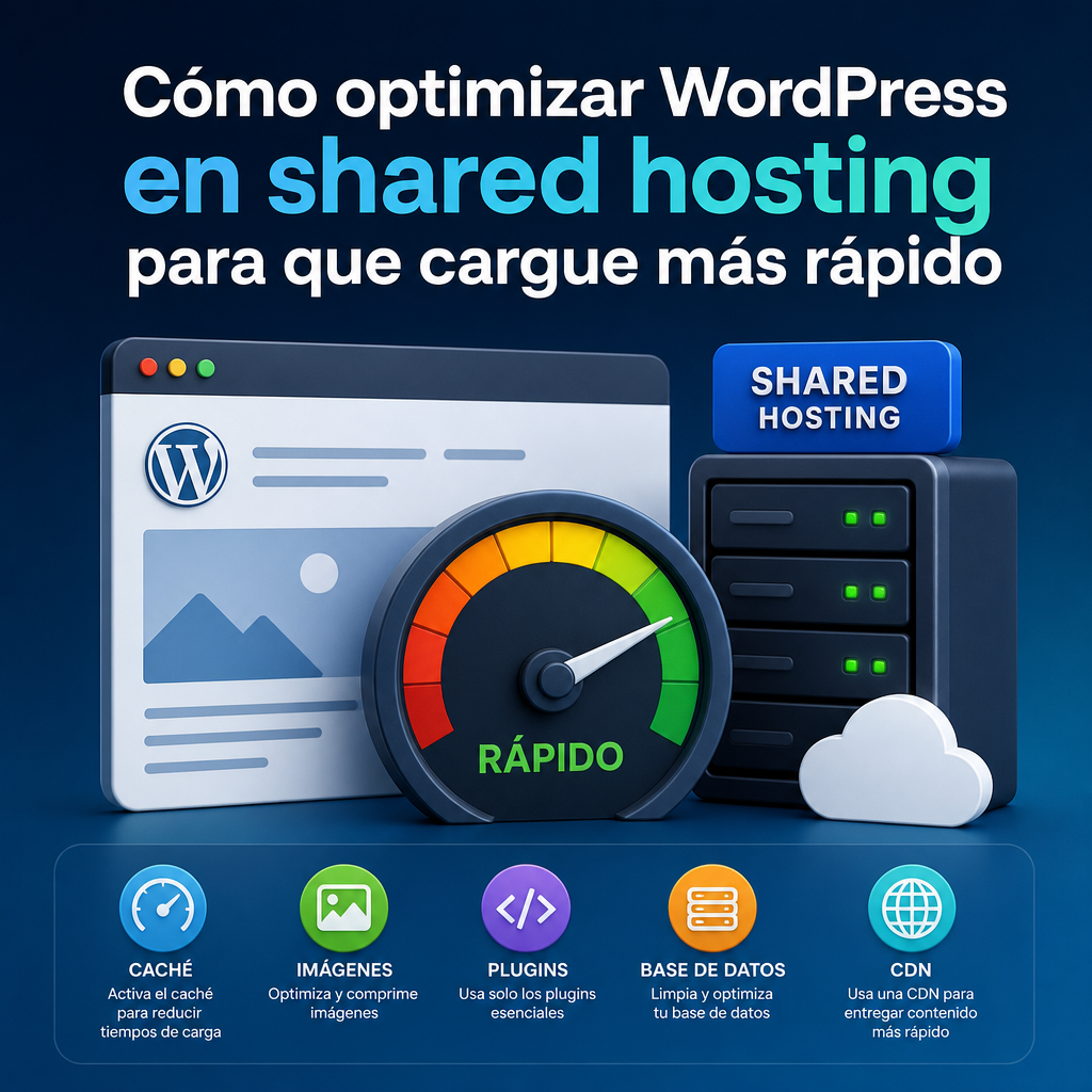 Guía para optimizar WordPress en shared hosting y mejorar la velocidad de carga